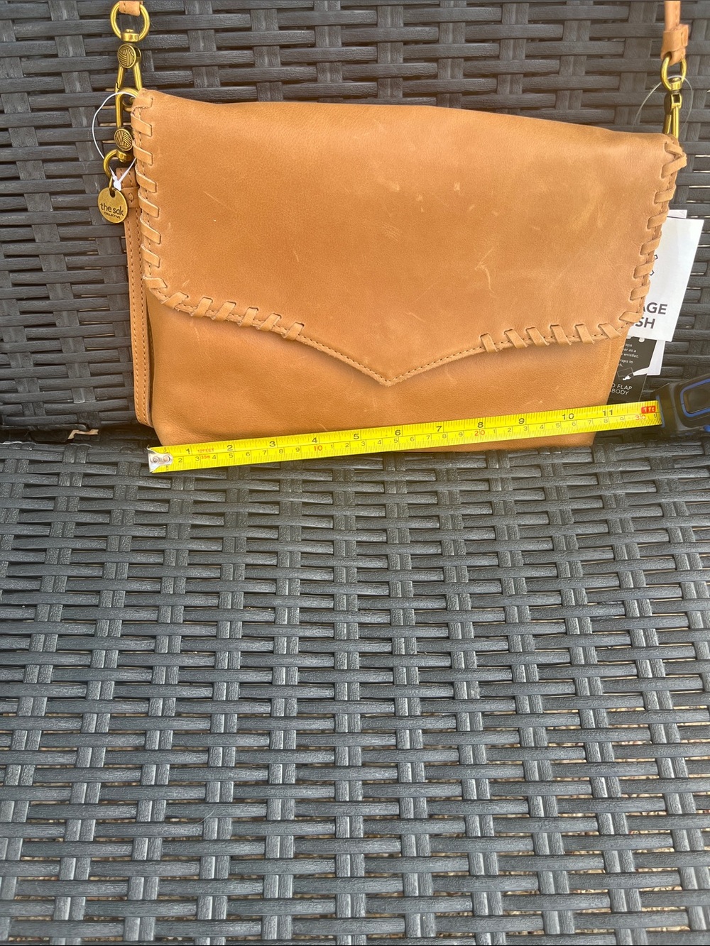 The Sak Tan Leather Crossbody with Whipstitch Accent - Picture 7 of 7